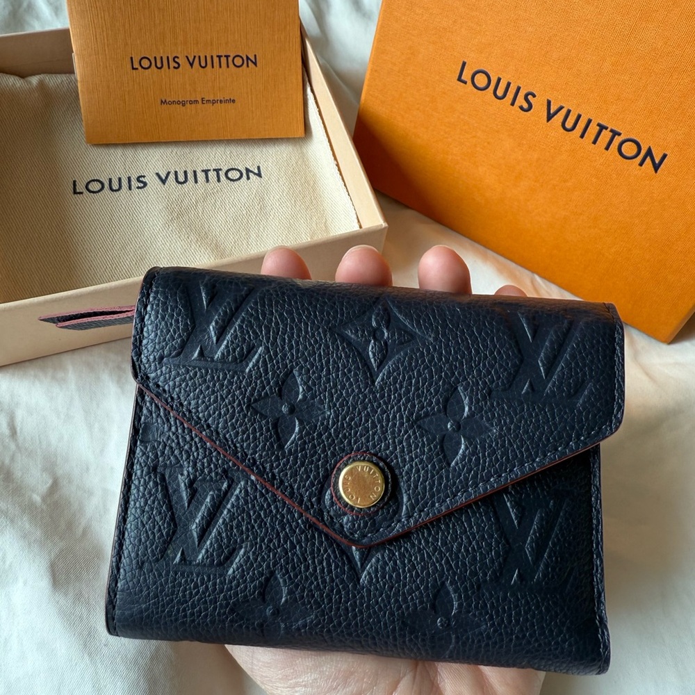 Louis Vuitton Empreinte Victorine Wallet- Navy Blue/ Red- Excellent Condition!!!